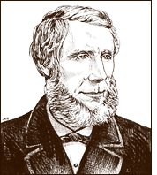 John Tyndall (1820-1893). Drawing by Roger Kammerer.